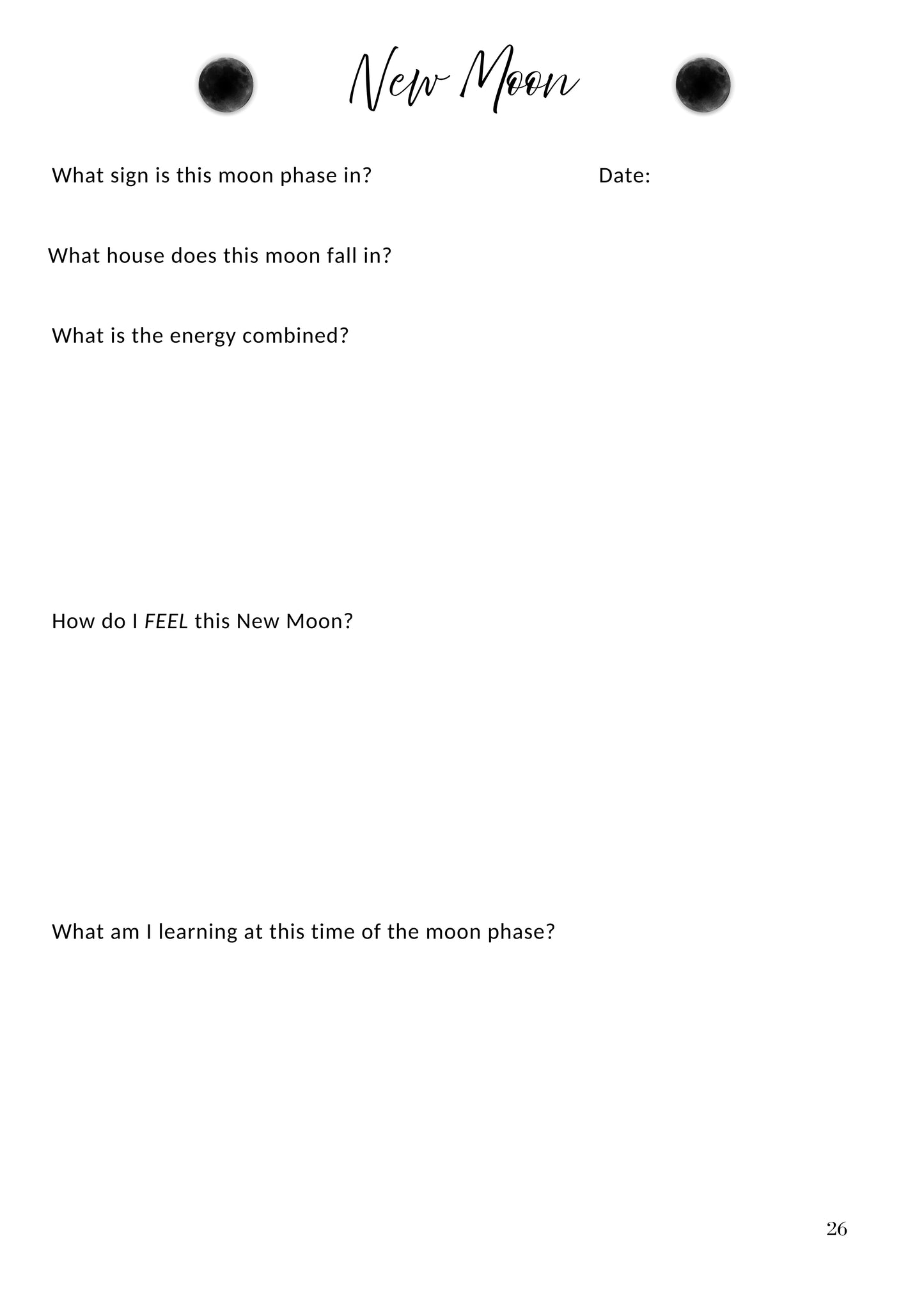 Manifesting with the Moon Workbook